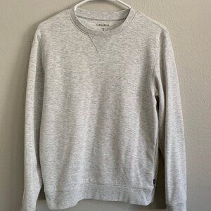 Terranova Basic Sweatshirt Pullover Light Grey Melange Small Men's Cotton Polyes